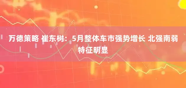万德策略 崔东树：5月整体车市强势增长 北强南弱特征明显