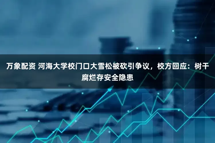 万象配资 河海大学校门口大雪松被砍引争议，校方回应：树干腐烂存安全隐患